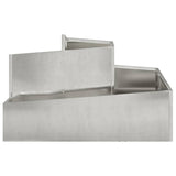 Garden Planter Silver 80 x 80 x 50 cm Stainless steel