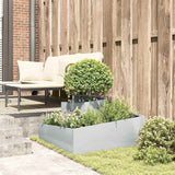 Garden Planter Silver 80 x 80 x 50 cm Galvanised steel