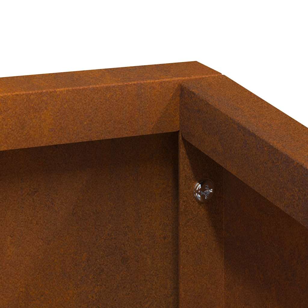 Garden Planter Brown 80 x 80 x 50 cm Weathering steel