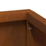 Garden Planter Brown 80 x 80 x 50 cm Weathering steel