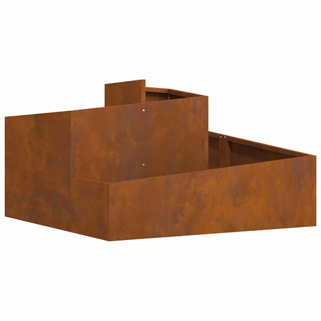 Garden Planter Brown 80 x 80 x 50 cm Weathering steel