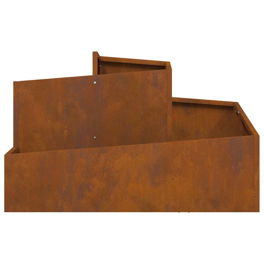 Garden Planter Brown 80 x 80 x 50 cm Weathering steel