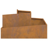 Garden Planter Brown 80 x 80 x 50 cm Weathering Steel