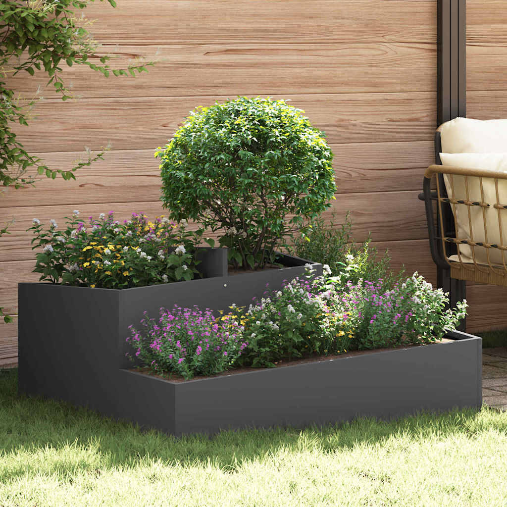Garden Planter Black 100 x 100 x 50 cm Steel