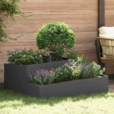 Garden Planter Black 100 x 100 x 50 cm Steel