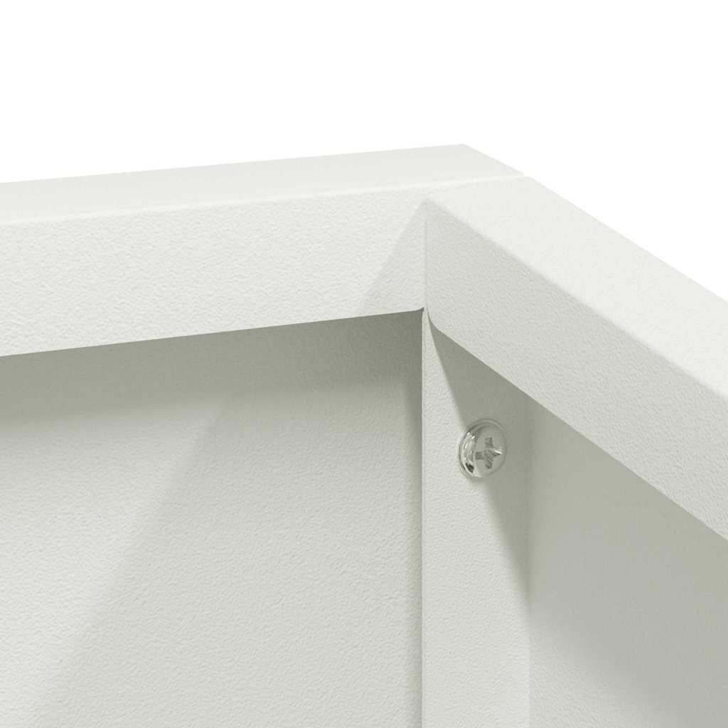 Garden Planter White 100 x 100 x 50 cm Steel