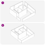 Garden Planter White 100 x 100 x 50 cm Steel