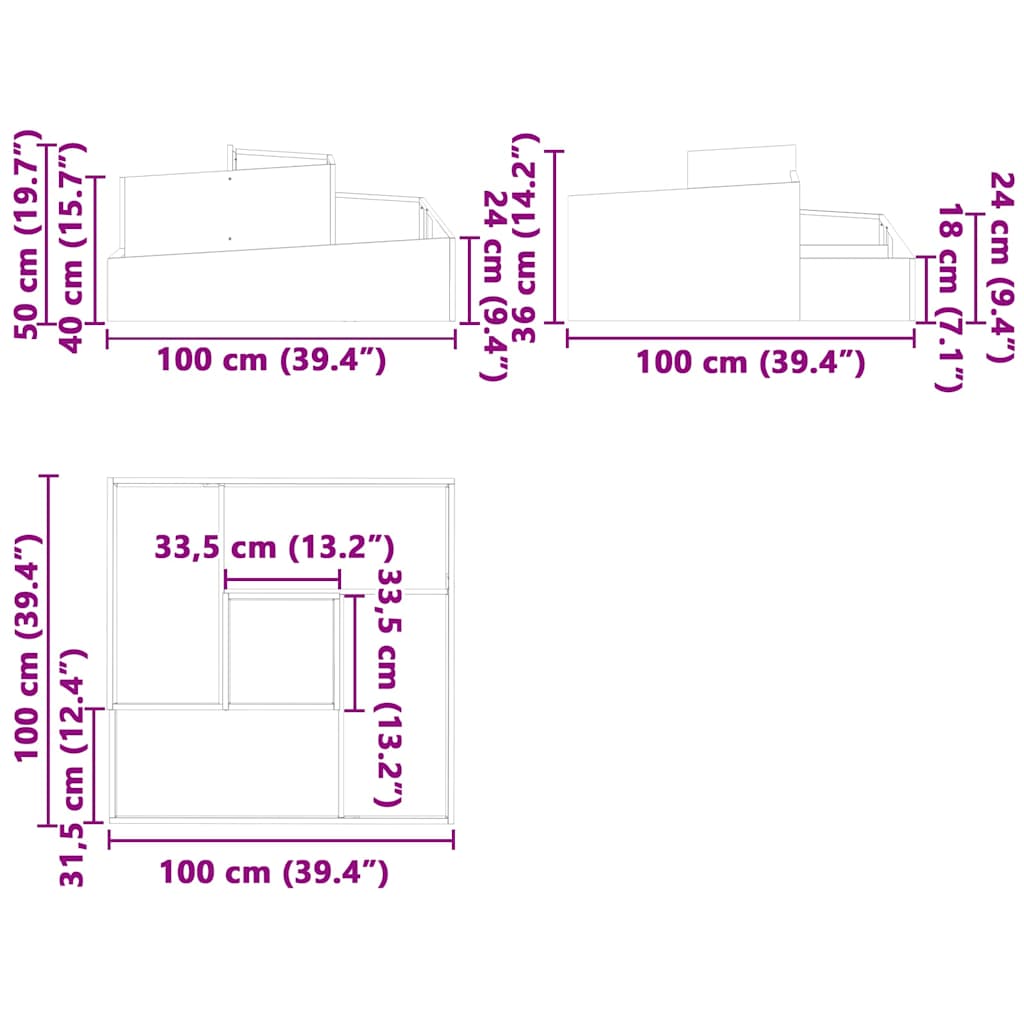 Garden Planter White 100 x 100 x 50 cm Steel