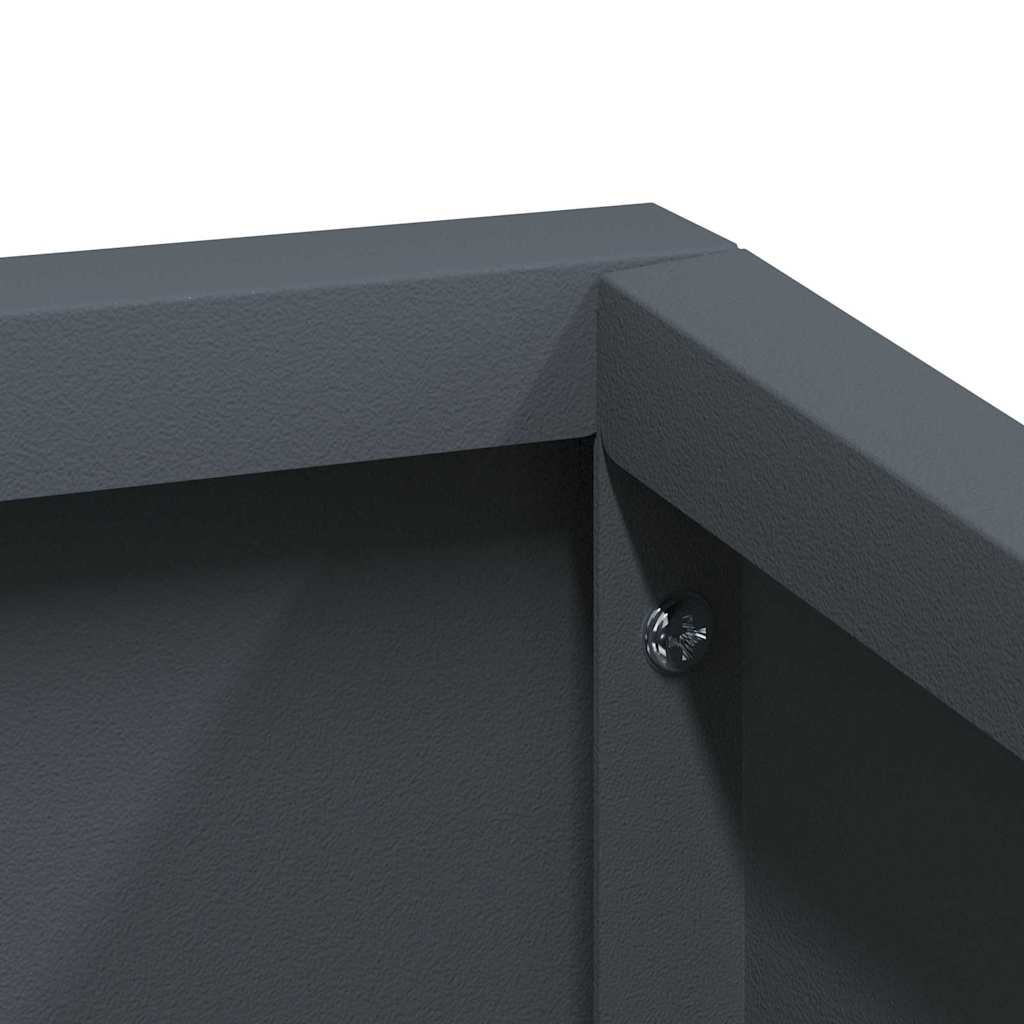 Garden Planter Anthracite 100 x 100 x 50 cm Steel