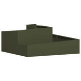 Garden Planter Olive green 100 x 100 x 50 cm Steel