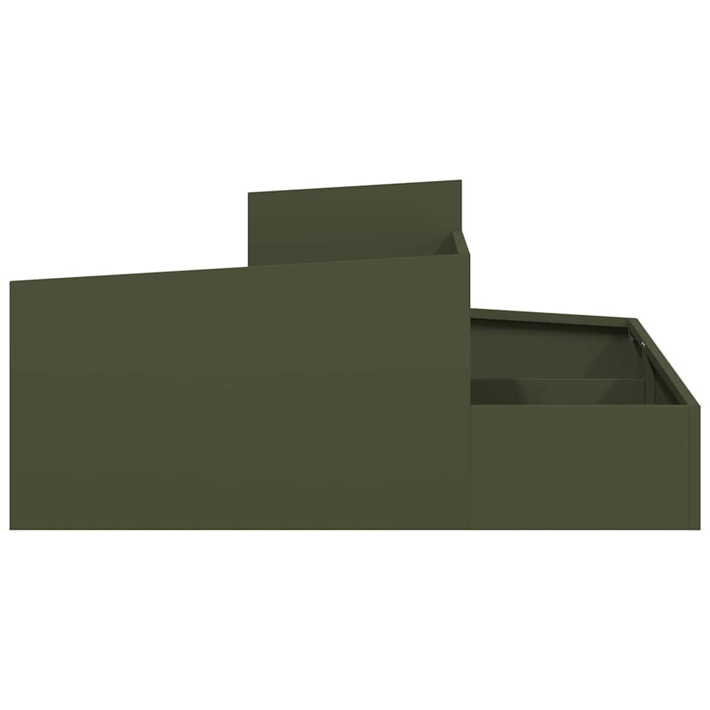 Garden Planter Olive green 100 x 100 x 50 cm Steel