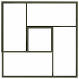 Garden Planter Olive green 100 x 100 x 50 cm Steel