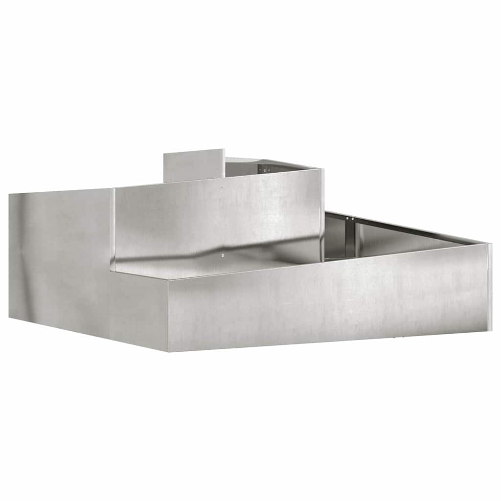 Garden Planter Silver 100 x 100 x 50 cm Stainless steel