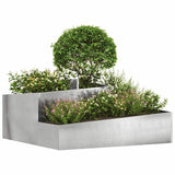 Garden Planter Silver 100 x 100 x 50 cm Stainless steel