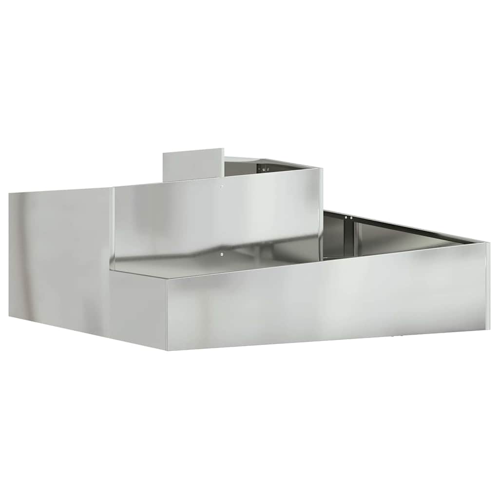 Garden Planter Silver 100 x 100 x 50 cm Galvanised steel