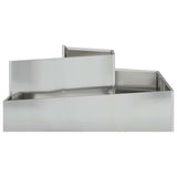 Garden Planter Silver 100 x 100 x 50 cm Galvanised steel