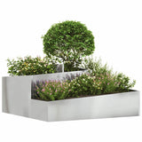 Garden Planter Silver 100 x 100 x 50 cm Galvanised steel