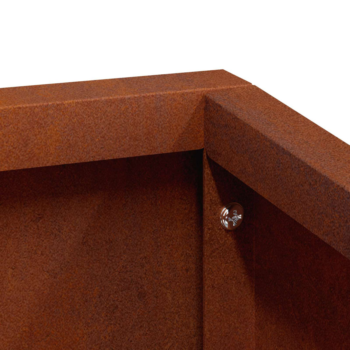 Garden Planter Brown 100 x 100 x 50 cm Weathering Steel