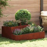 Garden Planter Brown 100 x 100 x 50 cm Weathering Steel