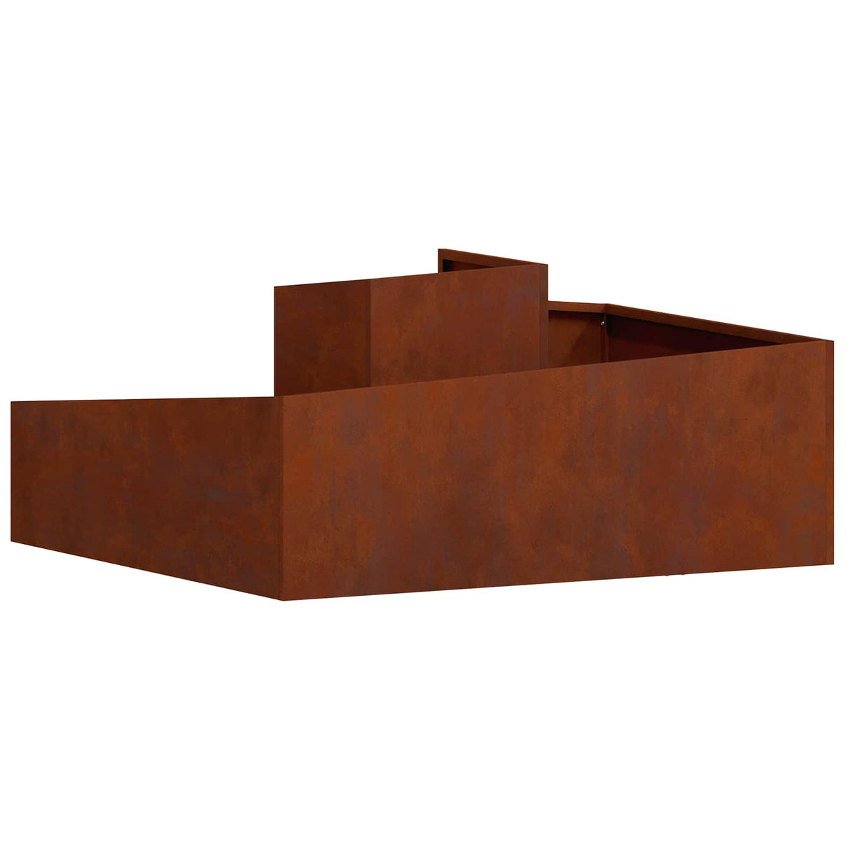 Garden Planter Brown 100 x 100 x 50 cm Weathering Steel