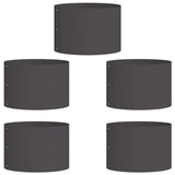 Garden Planters 5 pcs Black 30 x 30 x 20 cm Steel
