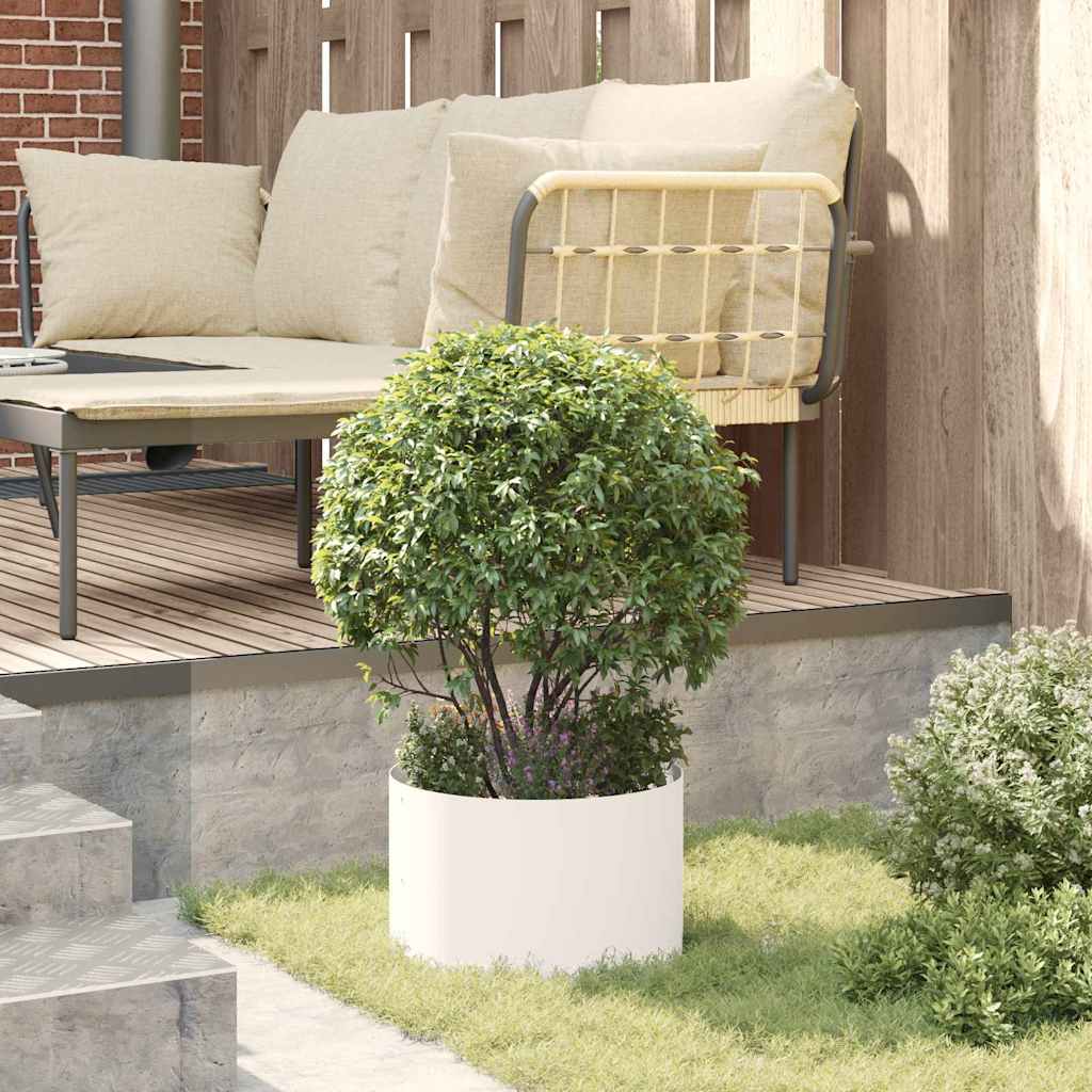 Garden Planters 5 pcs White 30 x 30 x 20 cm Steel