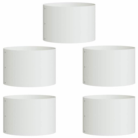 Garden Planters 5 pcs White 30 x 30 x 20 cm Steel