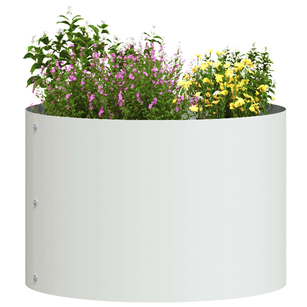 Garden Planters 5 pcs White 30 x 30 x 20 cm Steel