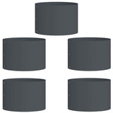 Garden Planters 5 pcs Anthracite 30 x 30 x 20 cm Steel