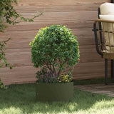 Garden Planters 5 pcs Olive green 30 x 30 x 20 cm Steel