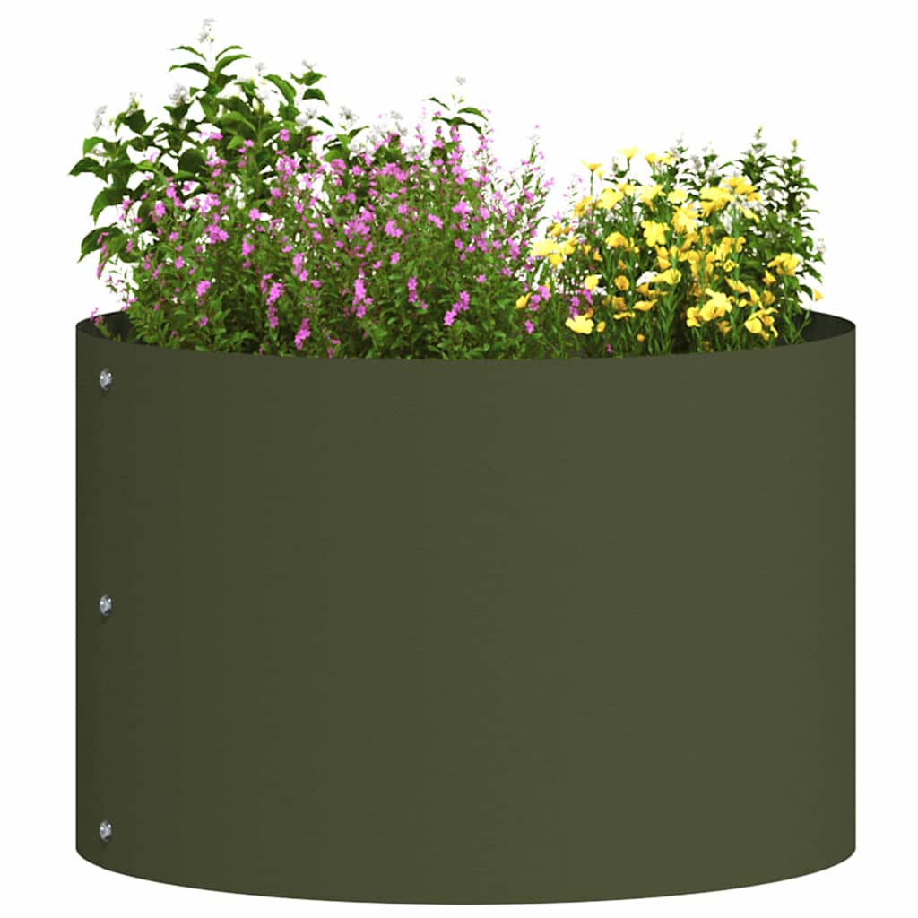 Garden Planters 5 pcs Olive green 30 x 30 x 20 cm Steel