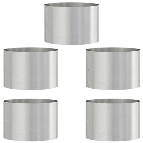 Garden Planters 5 pcs Silver 30 x 30 x 20 cm Stainless steel