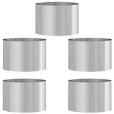 Garden Planters 5 pcs Silver 30 x 30 x 20 cm Galvanised steel