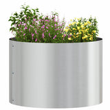 Garden Planters 5 pcs Silver 30 x 30 x 20 cm Galvanised steel