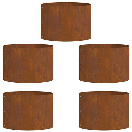 Garden Planters 5 pcs Brown 30 x 30 x 20 cm Corten steel