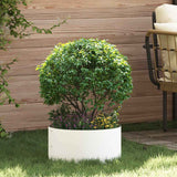 Garden Planters 5 pcs White 40 x 40 x 20 cm Steel