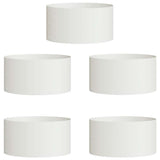 Garden Planters 5 pcs White 40 x 40 x 20 cm Steel