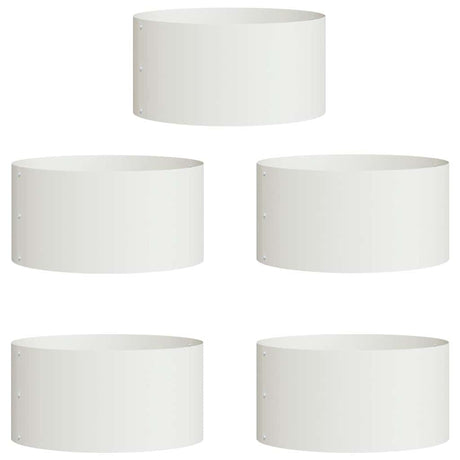 Garden Planters 5 pcs White 40 x 40 x 20 cm Steel