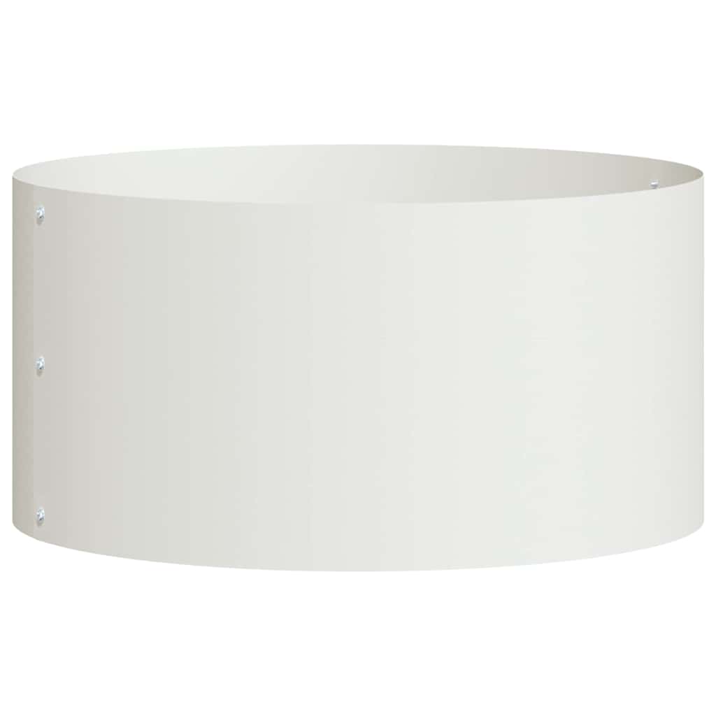 Garden Planters 5 pcs White 40 x 40 x 20 cm Steel
