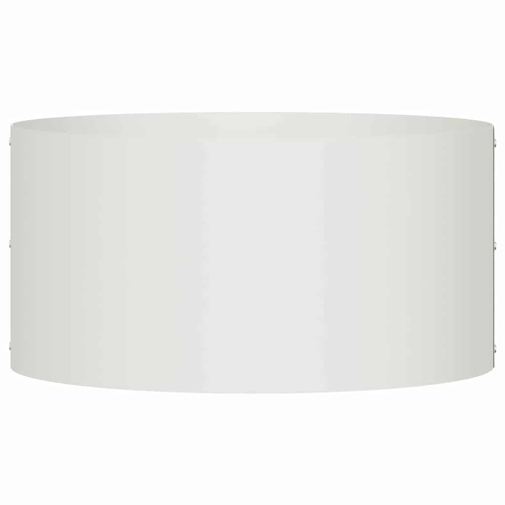 Garden Planters 5 pcs White 40 x 40 x 20 cm Steel