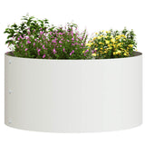 Garden Planters 5 pcs White 40 x 40 x 20 cm Steel
