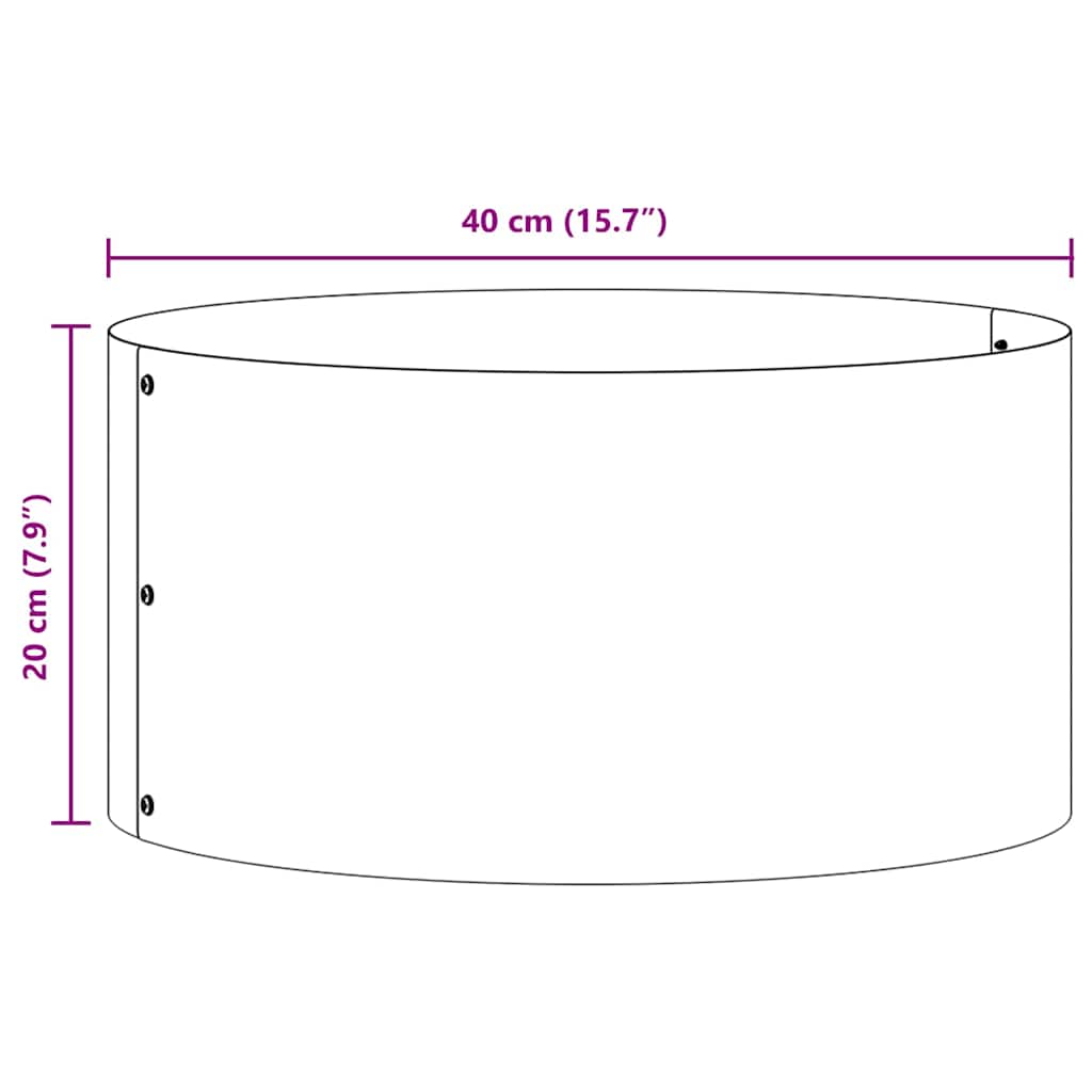 Garden Planter Anthracite 40 x 40 x 20 cm Steel