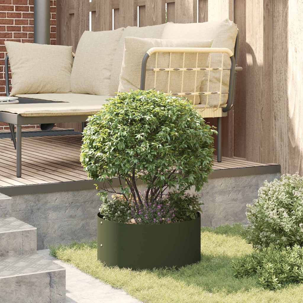 Garden Planter Olive green 40 x 40 x 20 cm Steel