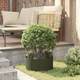 Garden Planters 5 pcs Olive green 40 x 40 x 20 cm Steel