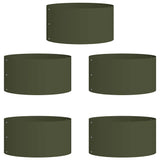 Garden Planters 5 pcs Olive green 40 x 40 x 20 cm Steel