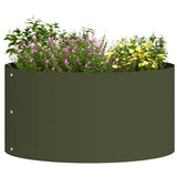 Garden Planters 5 pcs Olive green 40 x 40 x 20 cm Steel