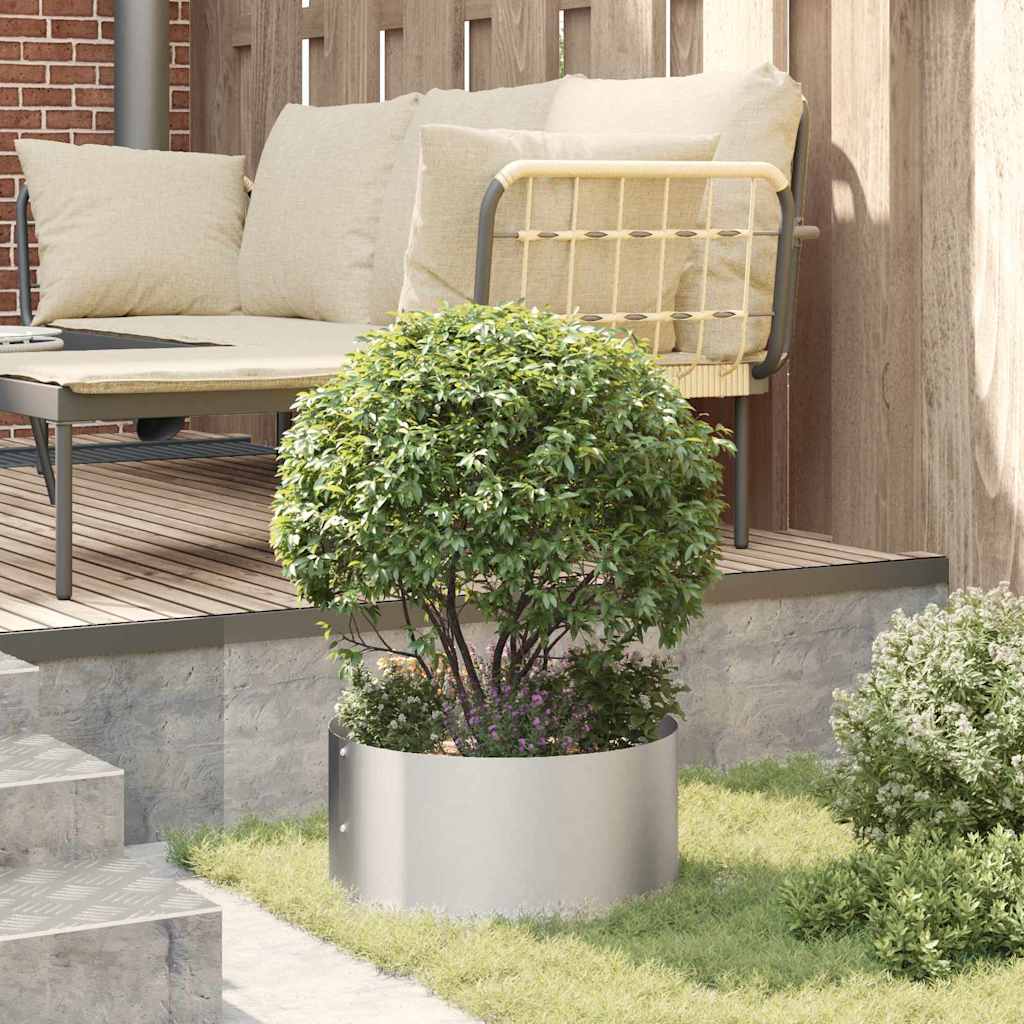 Garden Planter Silver 40 x 40 x 20 cm Stainless steel