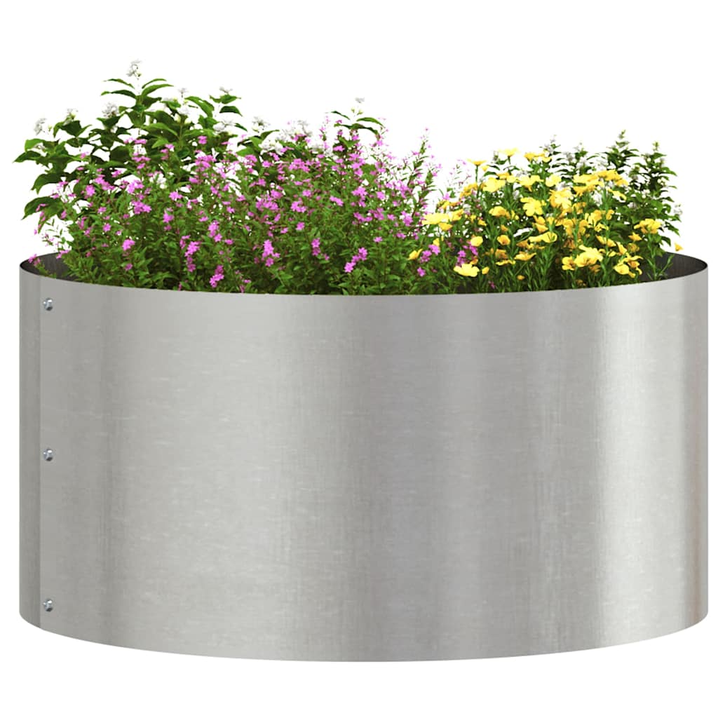 Garden Planter Silver 40 x 40 x 20 cm Stainless steel