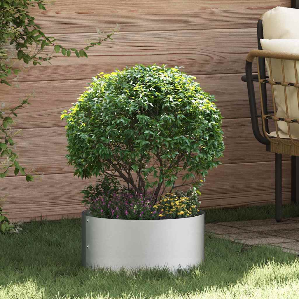 Garden Planters 5 pcs Silver 40 x 40 x 20 cm Galvanised steel