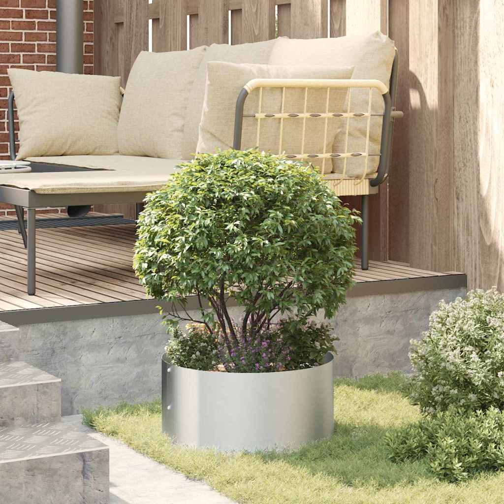 Garden Planters 5 pcs Silver 40 x 40 x 20 cm Galvanised steel